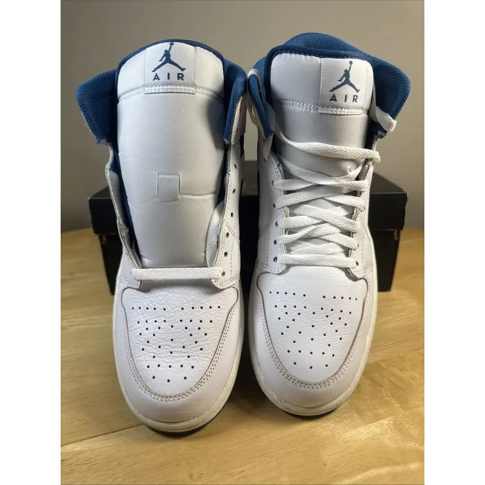 Size 11 - Air Jordan Men’s 1 Mid SE Industrial Blue-sail/white New W BOX
